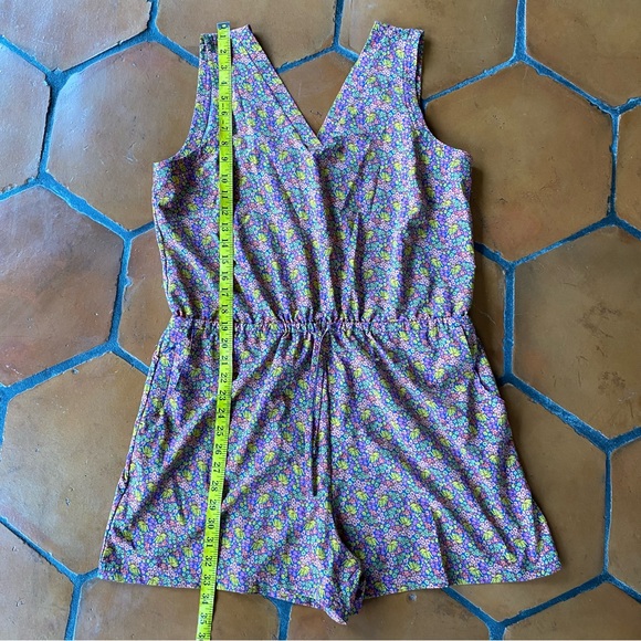Toad & Co Sunkissed Liv Romper Floral Drawstring Sleeveless Travel Casual XL - Picture 11 of 13